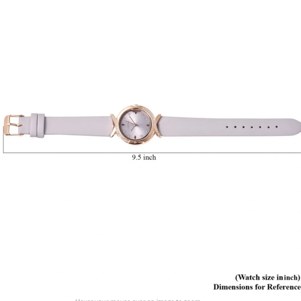 Purple Watch with White Austrian Crystals
